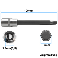 Outil de déverrouillage de l'unité électromécanique du moteur d'embrayage de boîte de vitesses DSG, 2 extrémités 9,5 mm/3/8 7 mm, en acier allié S2 de haute dureté, outil de remplacement