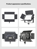 FALCONEYES Panneau LED Tricolore 100W Lumière Douce de Studio Contrôle par Application Conception Portable Alimenté par CC/Batterie pour l'Éclairage de Films et de Télévision