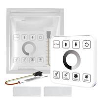 Mini Nirkabel RF 8-Tombol Panel Sentuh Remote Control Pengontrol Lampu LED Tembaga Ws2812B Dapat Diredupkan 5m/gulungan CCT DC12-24V IP33