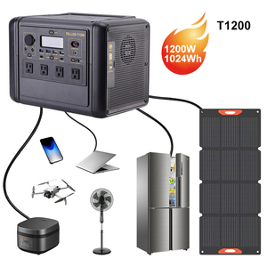 Available in Stock 1200W 1024Wh Portable Home Backup Power Station Battery Pure Sine Wave MPPT <b>Wireless</b> Charging <b>USB</b> Cig - Product Image 2