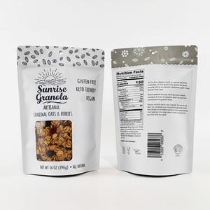 Sacs d'emballage alimentaire personnalisés imprimés avec fermeture éclair, pour bonbons, snacks, biscuits, gâteaux, sachets refermables avec fenêtre, pochettes alimentaires verticales - Product Image 6