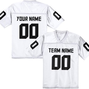 Personnalisez votre maillot de football américain unisexe en spandex/polyester à séchage rapide avec col en V, avec nom et numéro de votre équipe, cadeau pour les fans - Product Image 3