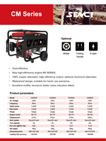 Senci Kleiner Tragbarer Generator 2kVA 2kW 3kW 5kW 6kVA Benzin-Generator mit Griff und Rädern