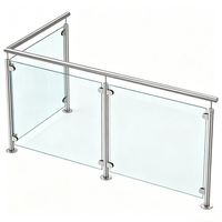 Poteau de balustrade en verre en acier inoxydable brossé poli sur mesure, pour escalier moderne, villa, balcon, garde-corps extérieur en verre