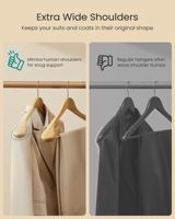 Cintres en bois ABHENG, lot de 10, cintres rotatifs pour costumes, crochet pivotant à 360°, pour vestes, chemises, costumes, manteaux