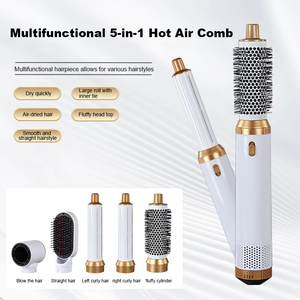 5-in-1 Curling Wand Set & nhiệt bàn chải: uốn sắt Kẹp tạo Salon Blowout, bouncy Curls, sóng & xoắn ốc chặt chẽ - Product Image 3