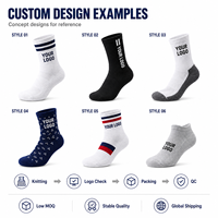 Chaussettes de sport personnalisées avec logo, vente en gros, chaussettes respirantes et rembourrées, OEM ODM, marque privée