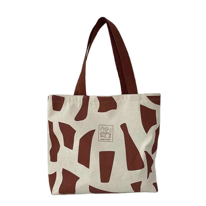 Fashion Canvas Tote Bag Purses Custom Logo Printing Shopping Tote Shoulder Bags Wholesale Eco Friendly Daily Shopping Bag