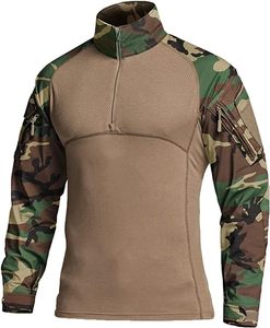 Sécurité noire 1/4 Zip Job Shirt Uniform Duty Guard Tactical Shirt Top - Product Image 5