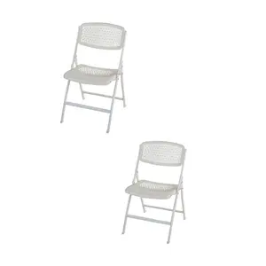 批发折叠椅可折叠塑料椅餐厅椅子金属腿
