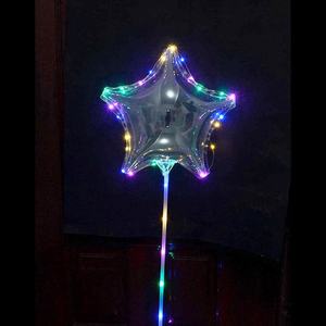 Transparent Glow in the Dark Luftballon Bobo Balloons clear Pvc Led Ballon Wide Mouth with Stick and Handle Globos Balloons - Product Image 3