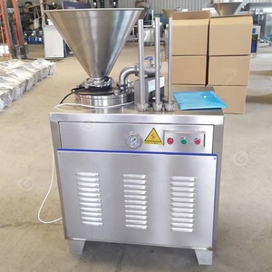 Relleno automático de salchichas Rojas, relleno de <span class=keywords><strong>perro</strong></span> caliente, fabricante de salami, pequeña máquina fresca automática con enlazador - Product Image 2