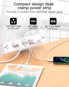 Regleta de alimentación de abrazadera de escritorio con lista ETL más vendida con puerto de 2PD 65W y 2 puertos de 65W con varias formas de montaje disponibles, puerto de <span class=keywords><strong>USB</strong></span>-C PD 65W - Product Image 5