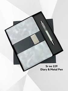 Agenda exécutif A5 en PU avec stylo à bille métallique, 100 feuilles, couverture rigide imprimée UV, journal pour la planification au bureau, les réunions d'affaires et les cadeaux - Product Image 3