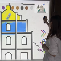 Système de projection murale interactif pour la formation à la peinture au pistolet, solution de projection murale interactive pour l'art créatif du graffiti