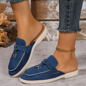 Scarpe Casual da donna alla moda all'ingrosso scarpe a punta tonda da esterno <span class=keywords><strong>sandali</strong></span> da esterno in morbida pelle scamosciata artificiale stile da passeggio - Product Image 2