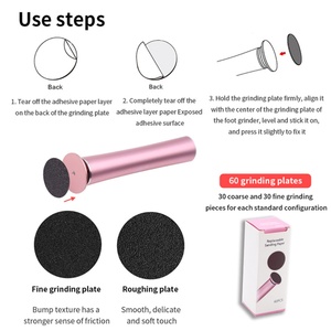 Removedor de Callos Eléctrico OEM para Pies, Removedor de Callos Eléctrico Portátil, 60 Discos de Lijado, Herramientas de Pedicura, Lima para Pies - Product Image 4