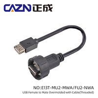 Cable USB 2.0 Impermeable IP67, Conector USB Macho a Hembra, Enchufe, Transformadores de 12v, Personalización de Cableado USB