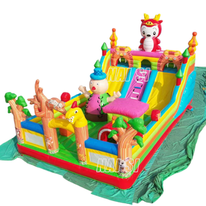 Château gonflable commercial Clown de <span class=keywords><strong>Cirque</strong></span> avec double toboggan, aire de jeux gonflable pour enfants, parc de jeux gonflables amusant - Product Image 4