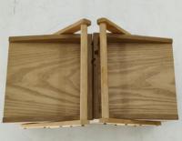 Boîte à couture extensible-Boîte en bois pour couturière pour le stockage des bobines de fil-Boîte de rangement pour kit de couture avec poignée-Panier à coudre en bois