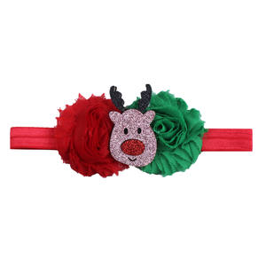 New Christmas Style Baby Stirnband Kinder alte Blume Spleißen Cartoon-Muster aus strap azier fähigem Nylon - Product Image 6