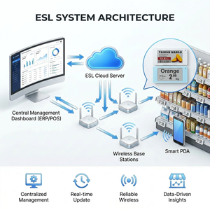 Sistema di Etichette Elettroniche per Scaffali (ESL) con Display E-Ink, Kit Dimostrativo per Supermercati, Etichetta Digitale dei Prezzi con Connessione Wireless 2.4GHz - Product Image 4