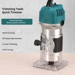 เครื่องเราเตอร์ไม้ขนาดกะทัดรัดเกรดอุตสาหกรรม เครื่องเราเตอร์แบบมือถือ CNC พร้อมด้ามจับพลาสติก สำหรับงาน DIY แกะสลักไม้ OEM - Product Image 5