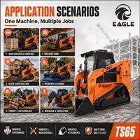 Livraison Gratuite TS65 4X4 55 kW 1 tonne Chargeuse compacte sur chenilles diesel avec accessoires