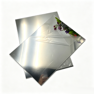 PC Self Adhesive <b>Mirror</b> Sheet Shatterproof <b>Plastic</b> <b>Mirror</b> Panel With Back Glue for Wall Decoration Cabinet Interior DIY Projects - Product Image 1