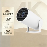 Mini Proyector HY300 Multimedia Android 11 RK3326 130ANSI Lúmenes, 720p, Cine en Casa, Portátil, LCD, 4k, Enfoque Manual