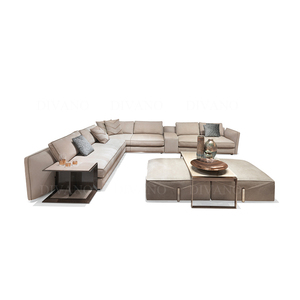Modern Minimalist Genuine Leather Home Furniture 5 Seater Couch Luxury Living Room <b>Sofas</b> VL IPE-SF-01-BASTIAN DUAL Luxury Living - Product Image 6