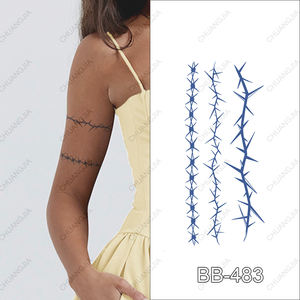 Venta al por mayor temporal fresco impermeable tatuaje pegatinas falso medio brazo <span class=keywords><strong>manga</strong></span> diseño para mujeres y hombres - Product Image 5