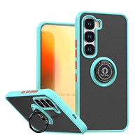 Étui de téléphone en TPU antichoc pour Infinix Note 50 Pro HOT50 Pova6 Spark30C avec support magnétique en forme d'anneau