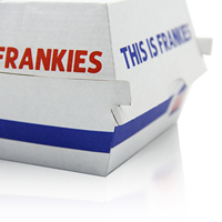 Boîtes à emporter directement de l'usine, logo personnalisé, pour hamburgers, frites, nuggets de poulet, poulet frit, emballages pour restauration rapide