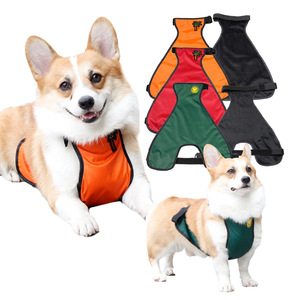 Ceinture ventrale imperméable Corgi pour chiens de taille moyenne et grande, en polyester rouge, pour toutes les saisons, couche pour animaux de compagnie - Product Image 2