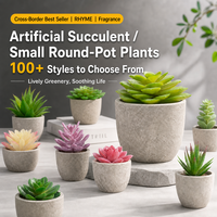 Plantes succulentes artificielles vintage en plastique et pâte à papier, plantes en pot artificielles 40x26x11cm, décoration intérieure, mini arrangements de verdure