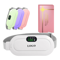 Almohadilla Térmica Inalámbrica para Alivio del Dolor, Almohadilla Térmica Menstrual Multifuncional Portátil, Cinturón Térmico Recargable de 1500 mAh