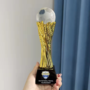 Trofeo de Fútbol de Cristal Premium al por Mayor con Símbolo de Espiga Dorada de Resina, Premios Deportivos Grabados Personalizados con Caja de Regalo MH-LJ0256 - Product Image 5