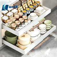 Estante de Almacenamiento Extraíble para Cocina, Organizador de Cajones Expandible, Estante Deslizable Ajustable para Especias, Resistente, Sin Necesidad de Taladrar, para Fregadero