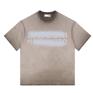Top Quality American Streetwear Trend Brand SATOSHING Classic <b>Shirts</b> NAKAMOTO Retro Letter Print Short Sleeve T-<b>Shirt</b> <b>for</b> <b>Men</b> - Product Image 2