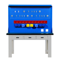 Mesa de Trabajo Industrial Resistente para Taller, Banco de Trabajo de Acero Electrónico, Estaciones de Trabajo