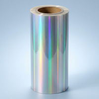 Rouleau de film de plastification holographique prismatique transparent et souple avec effet de plastification à froid pour autocollants cadeaux et artisanat