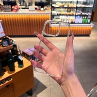 Coque de téléphone en TPU souple ultra transparente imprimable UV antichoc pour iPhone 16 15 14 13 Pro Max