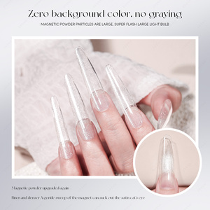JTING Fresh Drop Platinum Crystal Cat Eye Gel, Esmalte de Uñas con Efecto Magnético de Una Sola Capa, Sin Grisacencias, Sin HEMA, OEM ODM - Product Image 2