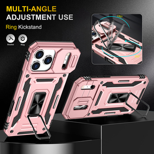 Funda Resistente para <span class=keywords><strong>iPhone</strong></span> 17 Pro Max con Protector de Privacidad Deslizante para Cámara, Protección de 360° °   Soporte Giratorio con Anillo - Product Image 4