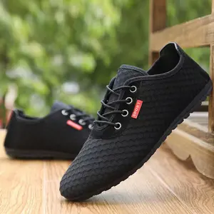 China supplier cheap price lace up breathable mesh canvas online travel men casual shoes flats