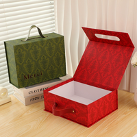 Nouvelle boîte cadeau pliable en carton noir avec grand logo personnalisé, fermeture magnétique, emballage pliable