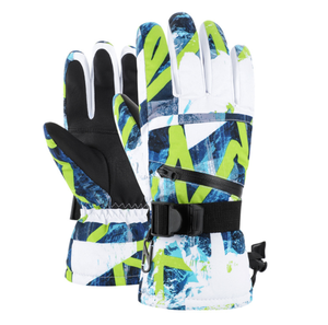 Gants de sport d'hiver DFG1124 en polaire thermique 360 degrés, manches longues, couleurs tendance avec paume en cuir PU - Product Image 6