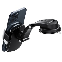 Support de téléphone portable pour tableau de bord de voiture, fixation par ventouse, rotation à 360°, matériau ABS, pince réglable, visionnement sécurisé pour téléphones et GPS de 5,2 à 9 pouces