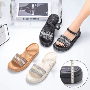 Nuevas <span class=keywords><strong>Sandalias</strong></span> planas de verano <span class=keywords><strong>para</strong></span> mujer, <span class=keywords><strong>sandalias</strong></span> brillantes <span class=keywords><strong>para</strong></span> mujer y mujer, zapatos de mujer joven 2024, <span class=keywords><strong>sandalias</strong></span> de verano - Product Image 2
